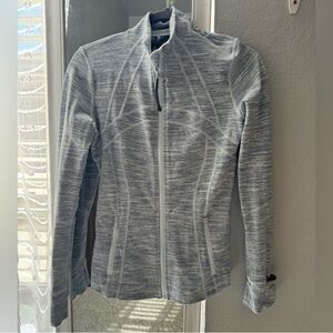 lululemon athletica Heathered Light Gray Full-Zip Utility Jacket